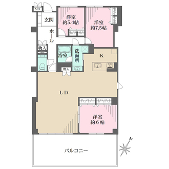 パレロワイヤル芦屋川の間取図