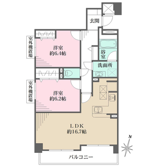 グランステイツ夙川アネックスの間取図