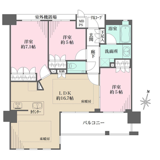 ワコーレ芦屋レフィーナの間取図