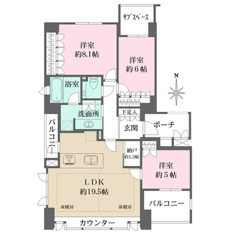グランドメゾン山芦屋の間取図