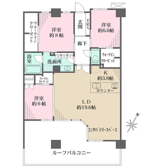 ヴェレーナシティ夙川パークナードⅠ街区の間取図