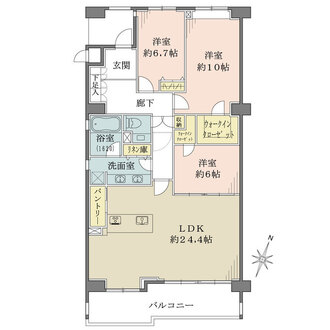 ルネ夙川の間取図