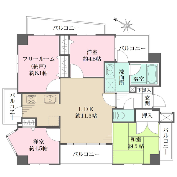 ワコーレリベルタ深江本町の間取図