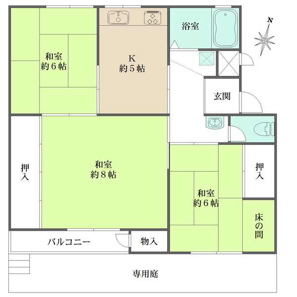 渦ヶ森コーポ四号館の間取図