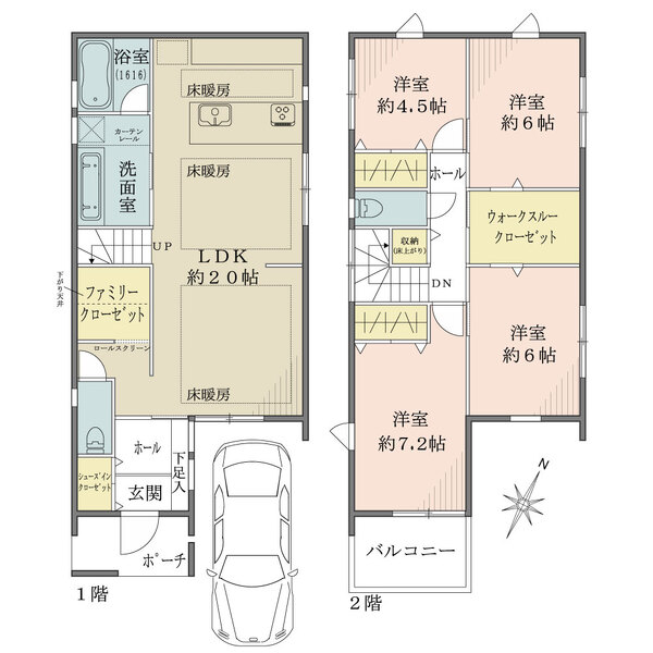 Ａ号地の間取図