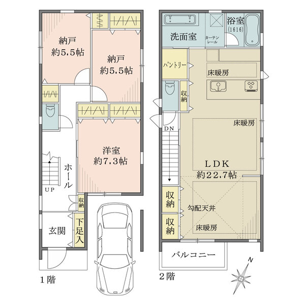 Ｂ号地の間取図