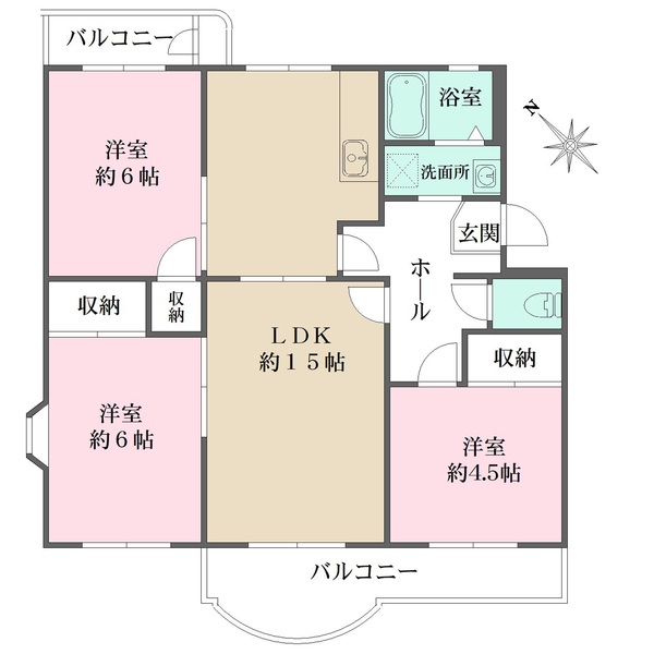 名谷１３団地の間取図