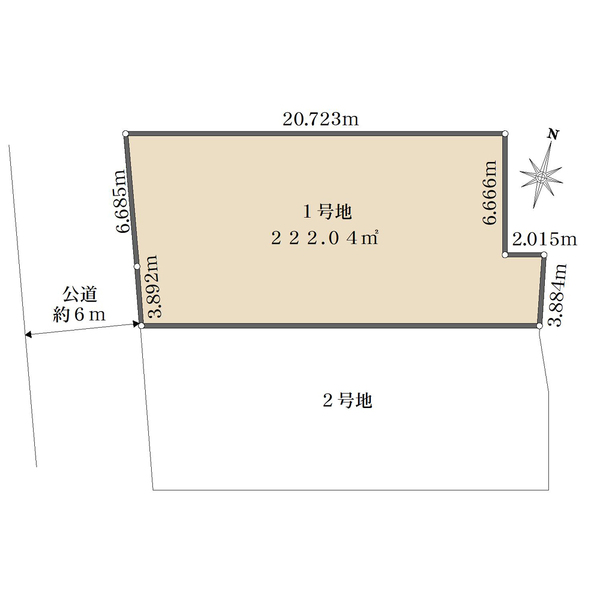 1号地の間取図