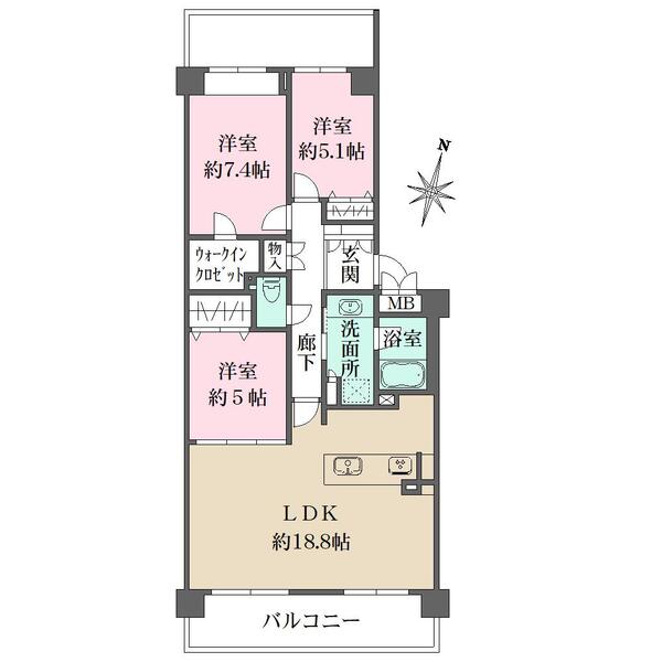 ステイツ岡本・甲南山手の間取図