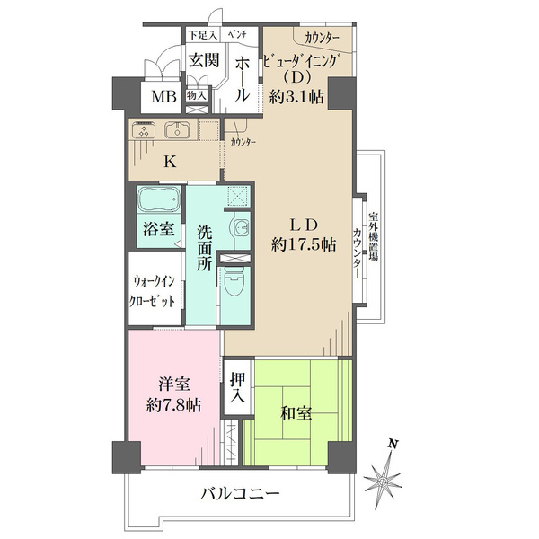 RICイーストコート11番街 4番館の間取図
