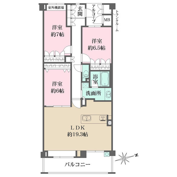 ジークレフ御影山手緑楓館の間取図