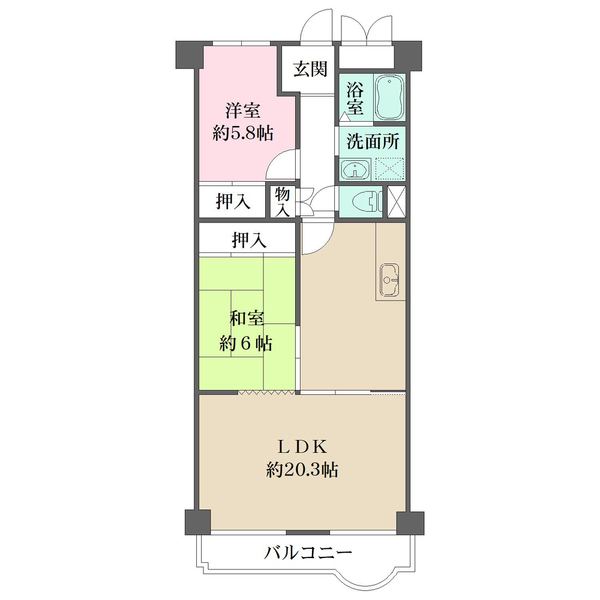 リバーサイドパレス明石の間取図