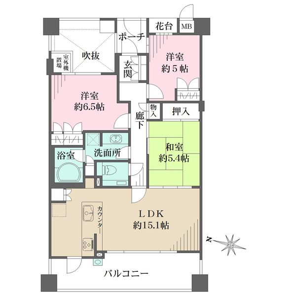ロジュマンスティーロ御影の間取図