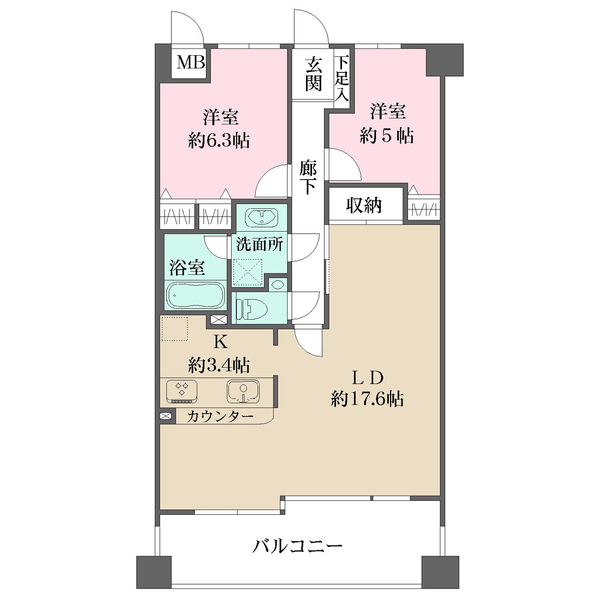 藤和六甲桜ケ丘ホームズの間取図