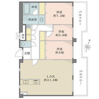 RICイーストコート3番街の間取図