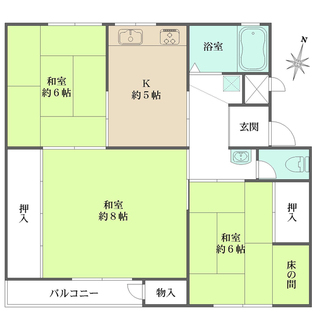 渦ヶ森コーポ四号館の間取図