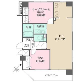プレステージ六甲道駅前の間取図
