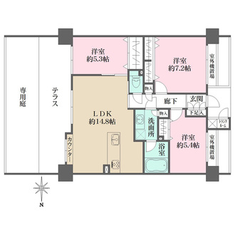 藤和ライブタウン六甲石屋川公園の間取図