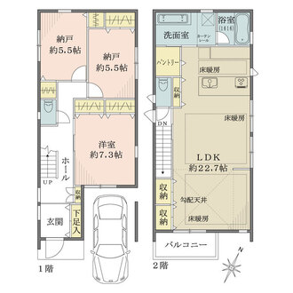 Ｂ号地の間取図