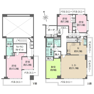 六甲山手グランドヒルズの間取図