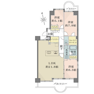 RICウエストコート5番街2番館の間取図