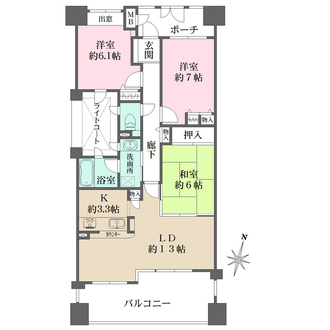 ファミール東灘魚崎館の間取図