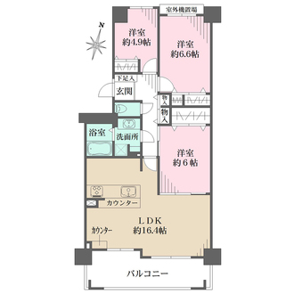 RICイーストコート7番街2番館の間取図