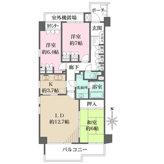 グランステイツ御影の間取図
