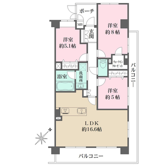 ステイツ本山中町の間取図