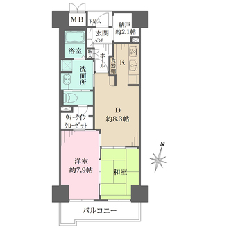 RICイーストコート11番街 2番館の間取図