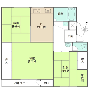 渦が森コーポの間取図