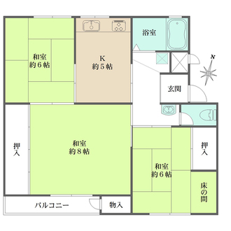 渦が森コーポの間取図