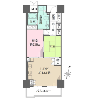 RICイーストコート11番街 2番館の間取図
