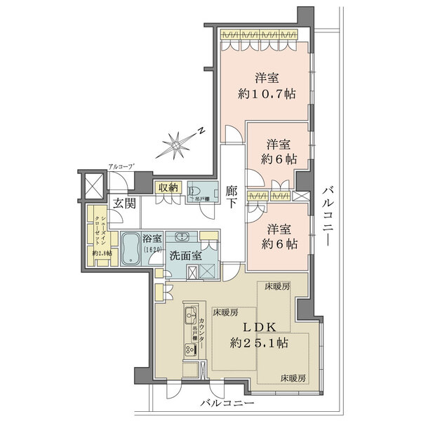 ザ・パークハウス神戸タワーの間取図