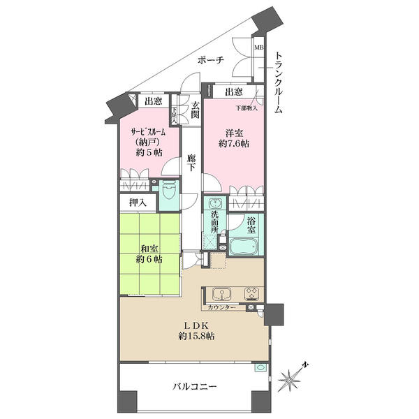 カルチェリベルテ学園都市の間取図