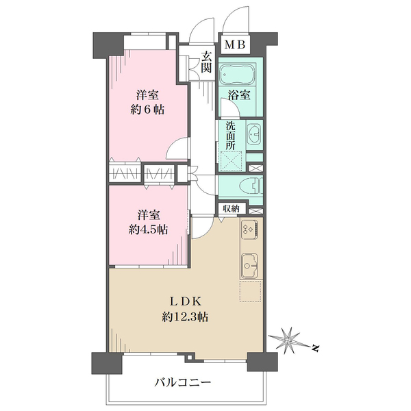 レーベン三宮の間取図