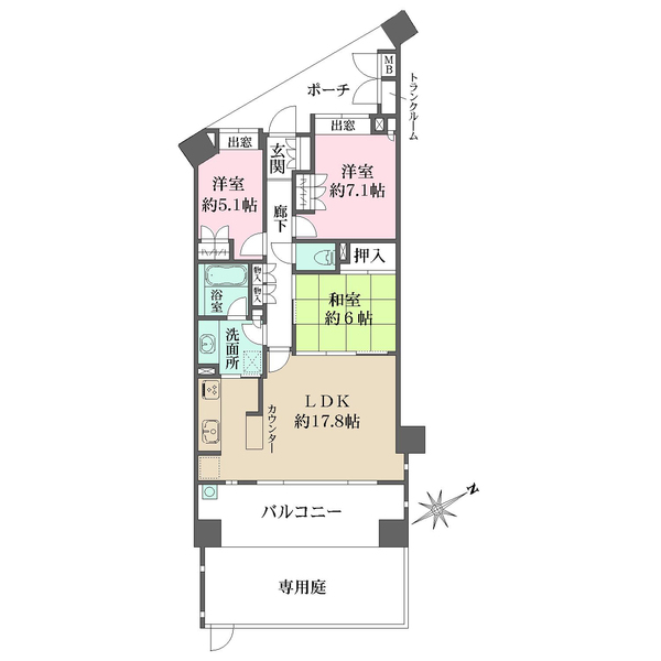 カルチェリベルテ学園都市の間取図