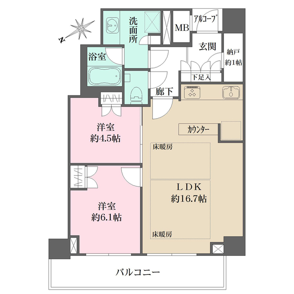 ザ・パークハウス神戸タワーの間取図