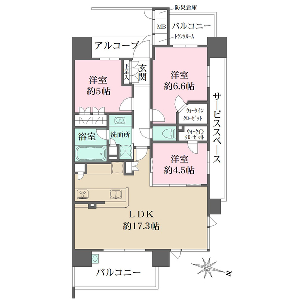 摩耶シティSTATION BLOOMの間取図