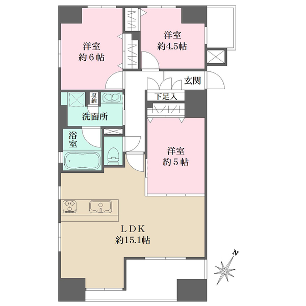 ワコーレトアロードザ・スイートの間取図