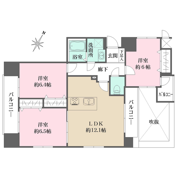 ビバリーハウス王子公園の間取図