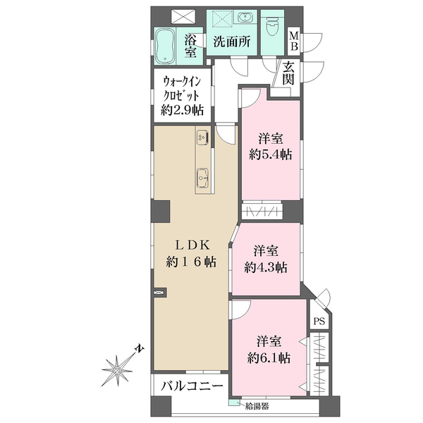 ライオンズマンション神戸元町通の間取図