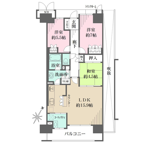 フィレール西神南の間取図