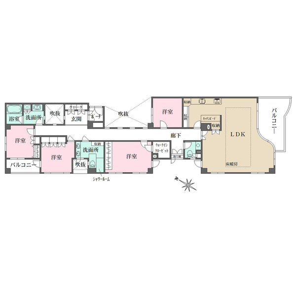 ベルサンク六甲の間取図