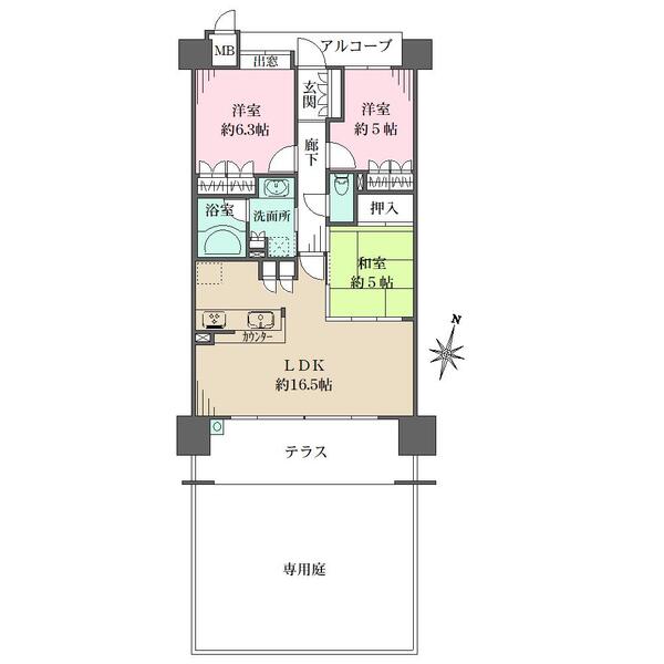 リーデンススクエア学園東町の間取図