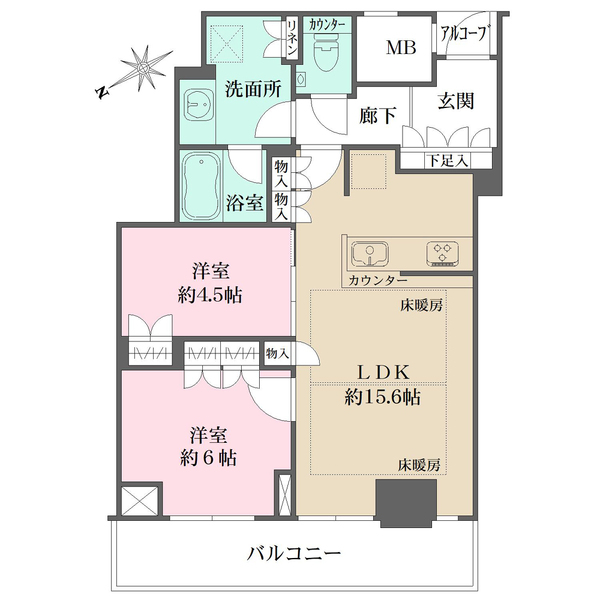 ザ・パークハウス神戸タワーの間取図