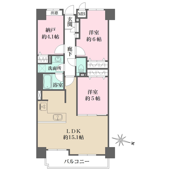 ファミール六甲の間取図