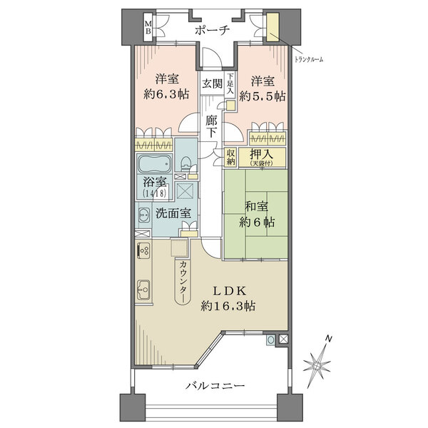 摩耶シーサイドプレイスウエストの間取図