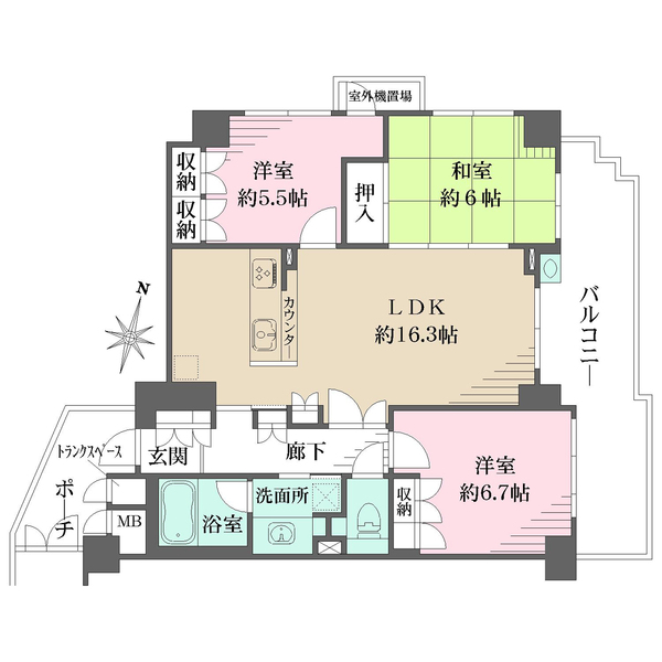 グランアーク王子公園の間取図