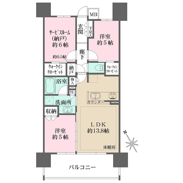 ザ・天王寺レジデンスの間取図